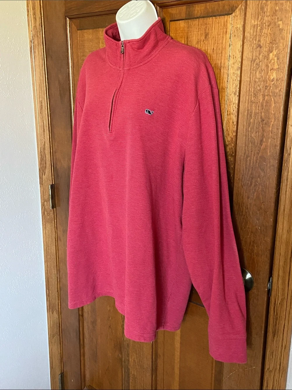 Vineyard Vines Burgundy Saltwater quarter-zip pullover Size XXL  nautical